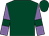 dark green, mauve sleeves, dark green armlets