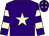 Purple, beige star, hooped sleeves and stars on cap