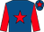 ROYAL BLUE, RED star, sleeves and star on cap