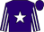 purple, white star, striped sleeves