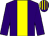 Purple, yellow stripe, striped cap