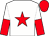 White, red star, halved sleeves, red cap