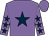 Mauve, dark blue star, mauve sleeves, dark blue stars