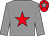 Grey, red star, red cap, grey star