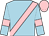 Light blue, pink sash, armlets, cap