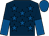 Dark blue, royal blue stars, halved sleeves, royal blue cap