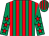 Emerald green and red stripes, emerald green sleeves, red stars