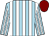 Light blue and white stripes, maroon cap