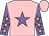 Pink, mauve star, mauve sleeves, pink stars and cap