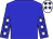 Blue body, blue arms, white stars, white cap, blue stars