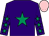 Purple, emerald green star, purple sleeves, emerald green stars, pink cap