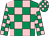 Emerald green and pink check