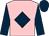 Pink, dark blue diamond, sleeves and cap