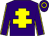 Purple, yellow cross of lorraine, yellow seams on sleeves, purple cap, yellow hoop