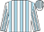 white and light blue striped