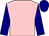 pink, navy sleeves and cap