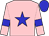 pink, blue star, blue armbands and cap