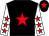 Black body, red star, white arms, red stars, black cap, red star