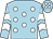 Light blue, white spots, chevrons on sleeves