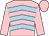 Pink & light blue chevrons, pink sleeves & cap