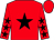 Red, black star, black stars on sleeves, red cap