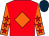 RED, ORANGE diamond, ORANGE sleeves, RED stars, DARK BLUE cap