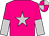 Magenta, silver star, halved sleeves, quartered cap