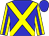 blue, yellow cross belts, yellow arms, blue stripe, blue cap