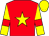 Red, yellow star, yellow sleeves, red armlets, yellow cap