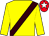 Yellow, brown sash, red cap, white star