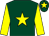 Dark green, yellow star, sleeves and star on cap