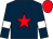 Dark blue, red star, dark blue sleeves, white armlets, red cap