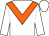 White body, orange chevron, white arms, white cap