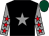 Black, grey star, grey sleeves, red stars, dark green cap