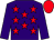 Purple, red stars, purple sleeves, red cap