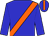 Blue, orange sash, blue cap, orange stripe