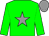 Green, grey star and cap