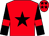 Red, black star, black sleeves, red armlets, red cap, black stars