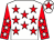 White, red stars, red sleeves, white stars, white cap, red star