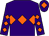 Purple, orange triple diamond, diamonds on sleeves, purple cap, orange diamond