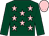 Dark green, pink stars, dark green sleeves, pink cap