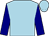 light blue, navy sleeves