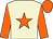 Beige, orange star, sleeves and cap