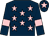 Dark blue, pink stars, armlets and star on cap