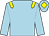 Blue-light body, yellow epaulettes, blue-light arms, blue-light cap, yellow diamond