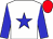 White, Blue star and sleeves, Red cap