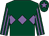 Dark green, mauve triple diamond, striped sleeves and star on cap