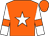 Orange, white star, white sleeves, orange armlets