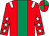 Red, emerald green stripe, white epaulets, red sleeves, white stars, red and emerald green quartered cap