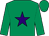 emerald green, purple star, emerald green cap